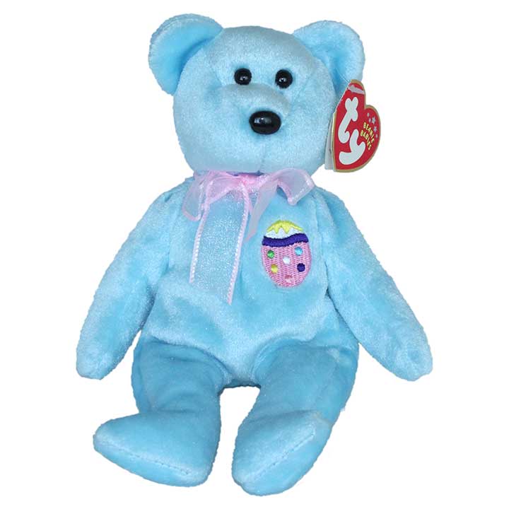 Eggs II  TY Beanie Baby Pink Plush Easter Bear