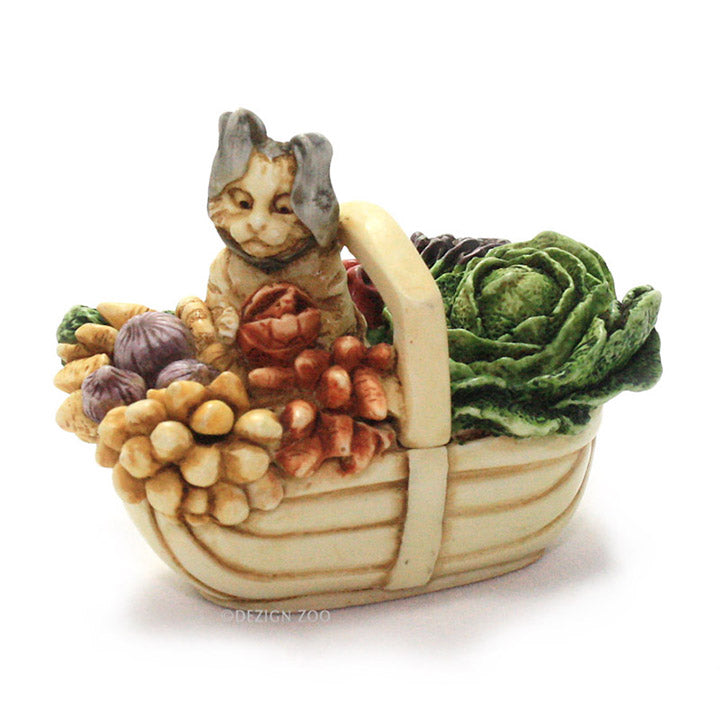 harmony kingdom beware the hare cat in basket treasure jest front view