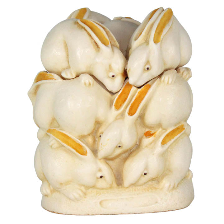 harmony kingdom at the hop rabbit box figurine front view