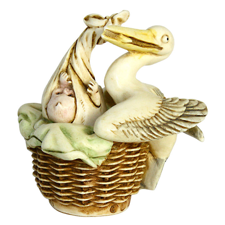 harmony kingdom special delivery stork and baby treasure jest