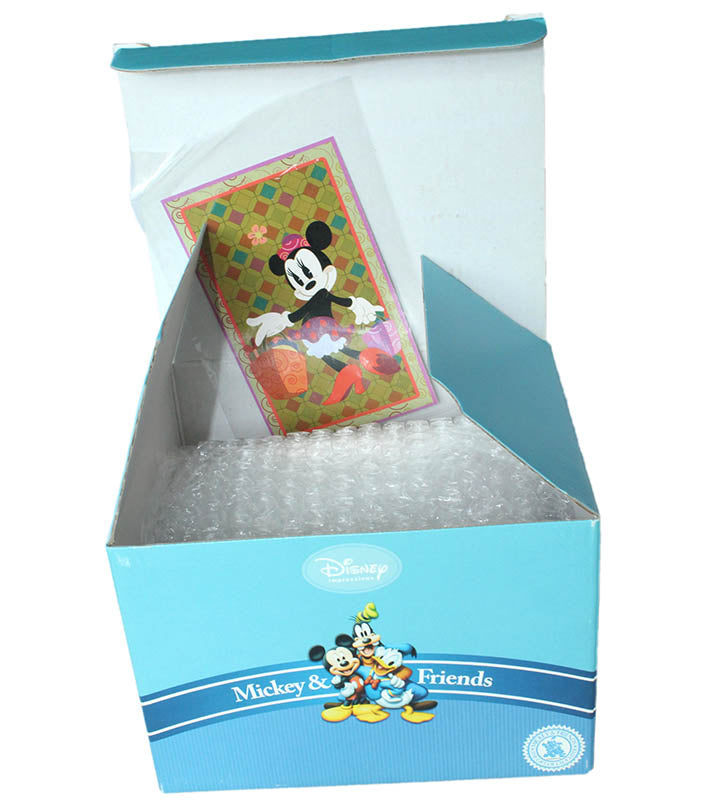 mickey and friends minnie mouse shop till you drop figurine gift box with poster card