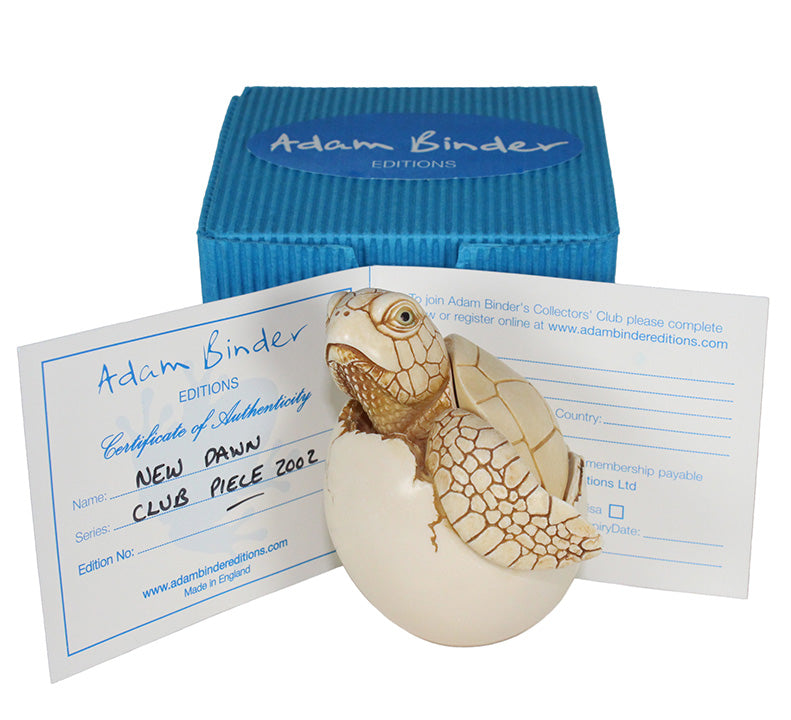Adam Binder new dawn baby sea turtle hatching box figurine with package and COA
