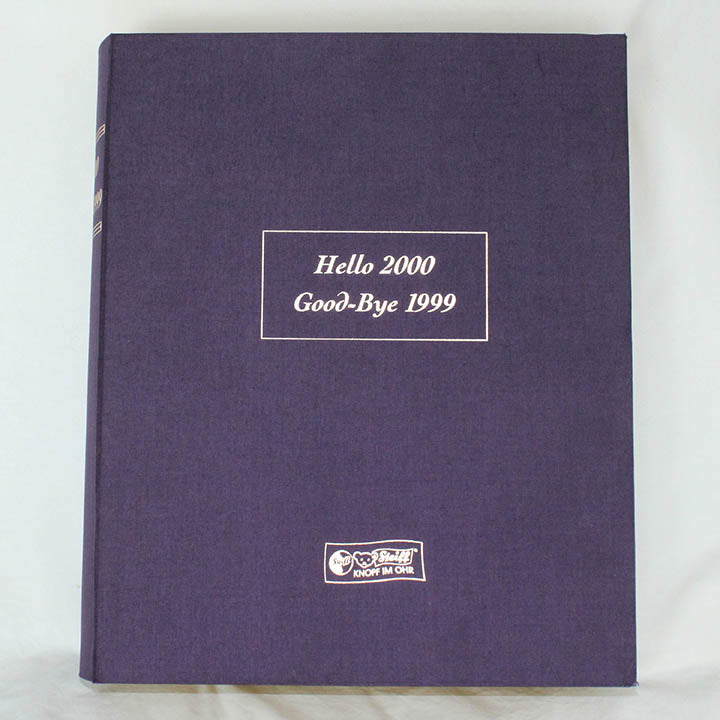 Steiff Hello 2000 Good Bye 1999 Mohair Teddy Bear Boxed Set Rare NIB Limited Edition