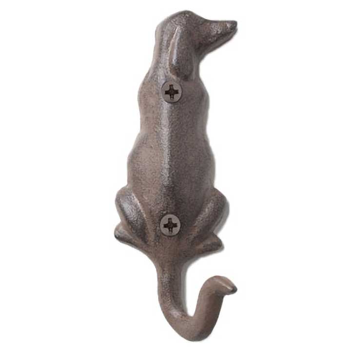 dog shaped cast iron wall hook - key holder, leash holder, bag holder