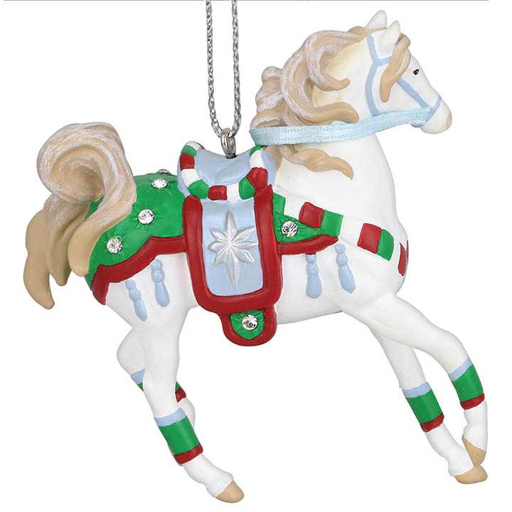 trail of painted ponies 6011700 christmas crystals ornament facing right