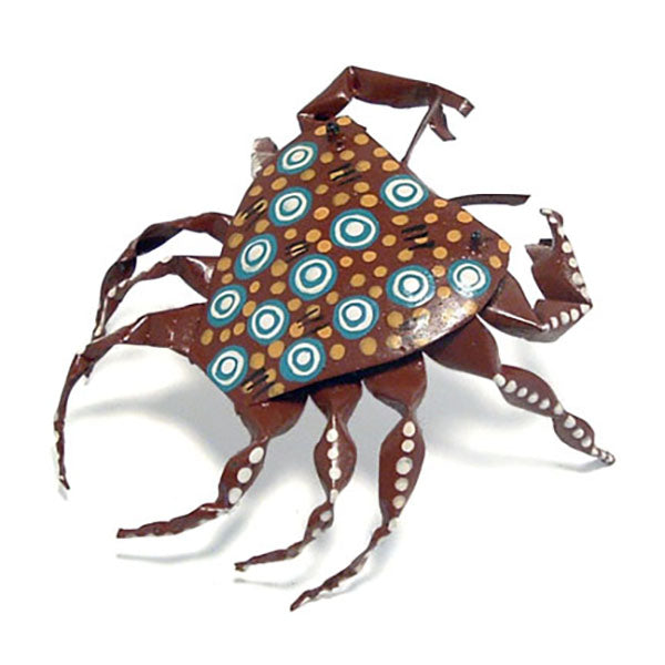 recycled tin can crab figurine