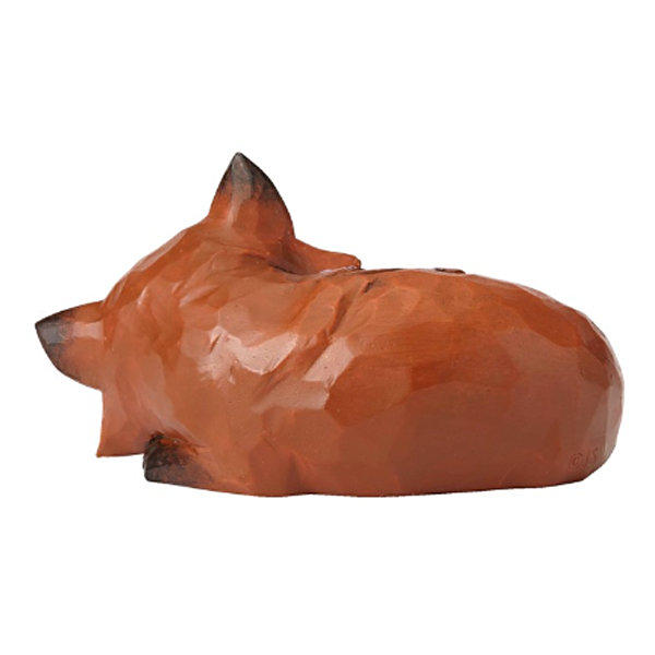 jim shore mini sleeping fox figurine back view