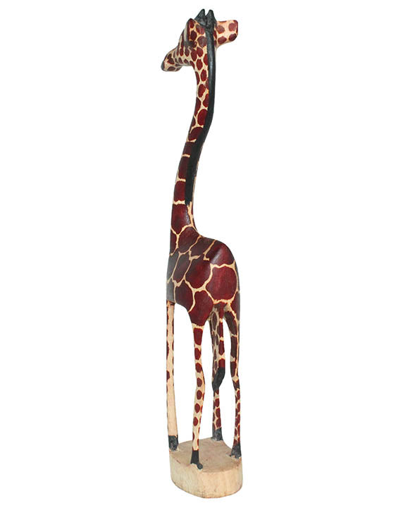 wood giraffe back view