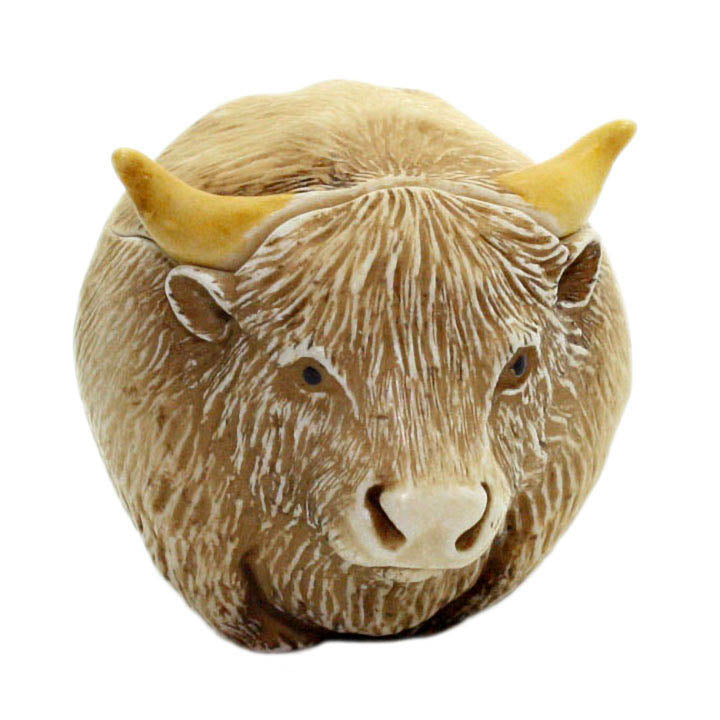 harmony kingdom hardy bull roly poly trinket box figurine front view