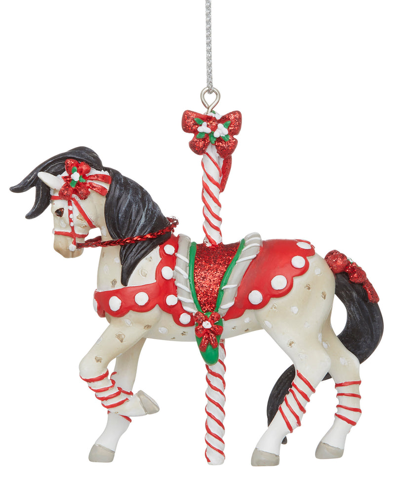 peppermint sticks pony ornament left side view