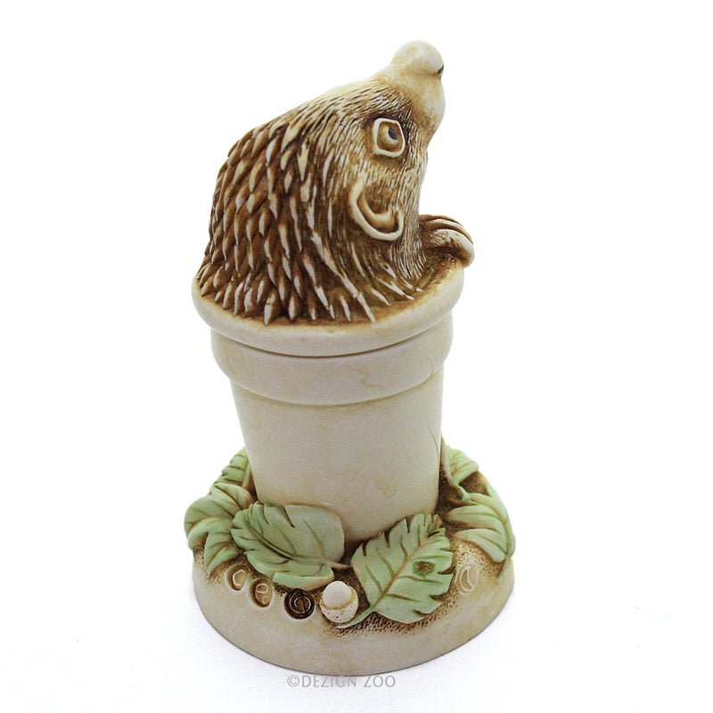 pot sticker hedgehog treasure jest back view