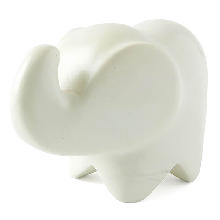 mini carved soapstone elephant figurine