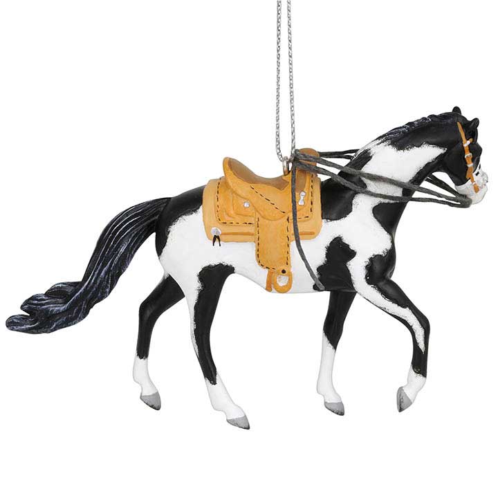 trail of painted ponies 6010850 Winchester horse ornament - right side view showing cord for hanging