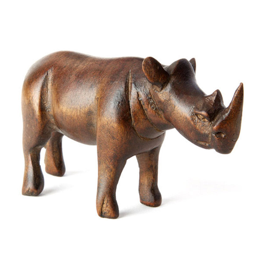 jacaranda wood rhino figurine